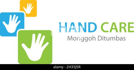 Vorlage für Handpflege-Logo Stock Vektor