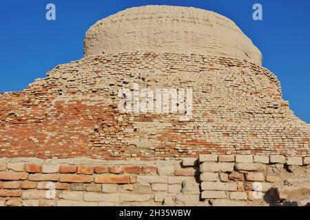 Mohenjo daro Ruinen schließen Indus Fluss in Larkana Bezirk, Sindh, Pakistan Stockfoto