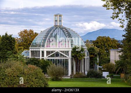 Das Konservatorium und der Botanische Garten der Stadt Genf, Schweiz Stockfoto