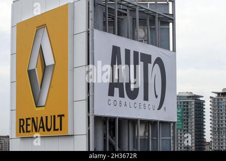 Bukarest, Rumänien, 17. Juni 2009: Renault-Logo in Bukarest. Stockfoto