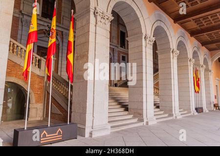 Treppe im Alcazar von Toledo, Spanien Stockfoto