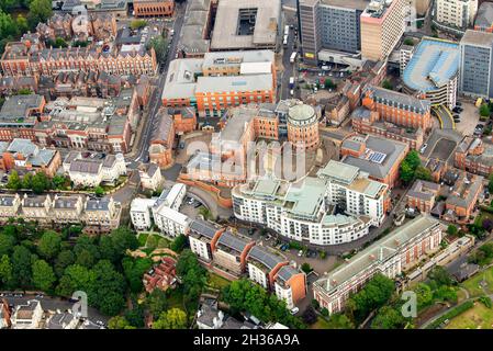 Luftaufnahme des Ropewalk-Gebiets in Nottingham City, Nottinghamshire England Stockfoto