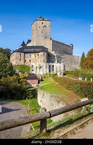 Gotický Hrad Kost u Sobotky, Cesky Raj, Ceska Republika/gotischen Burg Kost in der Nähe der Stadt Sobotka, böhmische Paradiise, Tschechische Republik Stockfoto