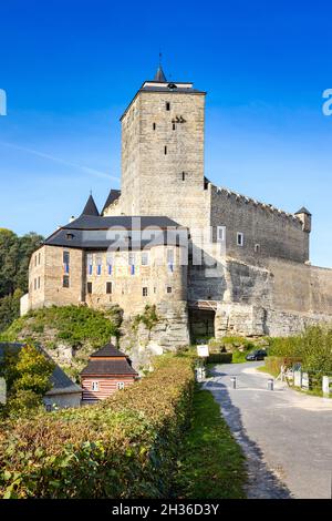 Gotický Hrad Kost u Sobotky, Cesky Raj, Ceska Republika/gotischen Burg Kost in der Nähe der Stadt Sobotka, böhmische Paradiise, Tschechische Republik Stockfoto