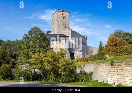 Gotický Hrad Kost u Sobotky, Cesky Raj, Ceska Republika/gotischen Burg Kost in der Nähe der Stadt Sobotka, böhmische Paradiise, Tschechische Republik Stockfoto