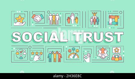 Social Trust Wortkonzepte Banner Stock Vektor