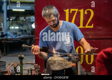 Harrachov, Tschechische Republik. Oktober 2021. Die Glasfabrik und Brauerei Novosad & Son Harrachov, Region Liberec, Tschechische Republik, am Dienstag, den 26. Oktober, 2021. Kredit: VIT Cerny/CTK Photo/Alamy Live News Stockfoto