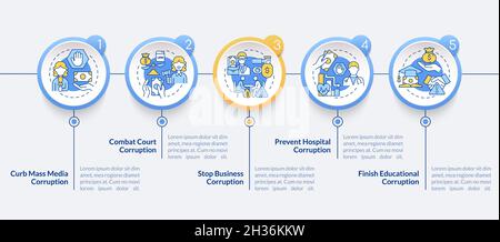 Infografik zur Vermeidung von Korruption Stock Vektor