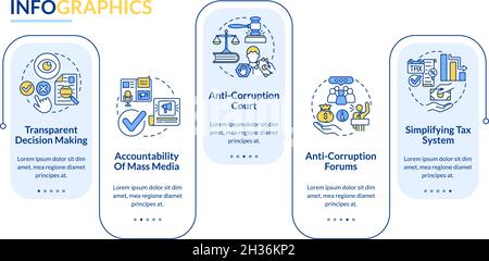 Infografik zur Bekämpfung von Korruption Stock Vektor