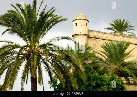 Palma de Mallorca Baluard de Sant Pere, eine mittelalterliche Festung in der spanischen Altstadt Stockfoto