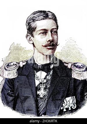 Prinz Albert Wilhelm Heinrich von Preußen, 14. August 1862 - 20. April 1929, war Sohn von Kronprinz Friedrich Wilhelm und dem späteren deutschen Kaiser Friedrich III. Und Bruder des Kronprinzen Wilhelm, späteren deutschen Kaiser Wilhelm II. Und König von Preußen, Deutschland / Prinz Albert Wilhelm Heinrich von Preussen, 14. 1862. - 20. August. April 1929, Krieg Sohn des Kronprinzen Friedrich Wilhelm und spaeteren deutschen Kaisers Friedrich III. Und Bruder des Kronprinzen Wilhelm, späterer deutscher Kaiser Wilhelm II. Und König von Preussen, Deutschland, Historisch, historisch, digital verbesserte Reproduktion von Stockfoto