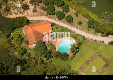 SAO PAULO BRASILIEN CITY LUFTAUFNAHME WOHNANLAGE. ANZEIGEN. Hochwertige Fotos Stockfoto