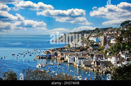 Die Küstenstadt fowey in cornwall england Stockfoto