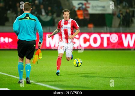 Aalborg, Dänemark. Oktober 2021. Frederik Borsting (25) von der AAB beim 3F Superliga-Spiel zwischen Aalborg Boldklub und Viborg FF im Aalborg Portland Park in Aalborg. (Foto: Gonzales Photo/Alamy Live News Stockfoto