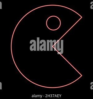 Neon eater rot Farbe Vektor Illustration flache Stil Licht Bild Stock Vektor