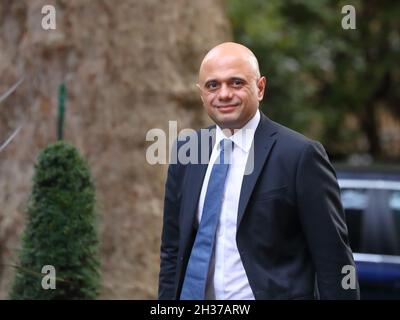 Gesundheitsminister Sajid Javid kommt zu einem Treffen in der Downing Street Nr. 10, London, Großbritannien Stockfoto