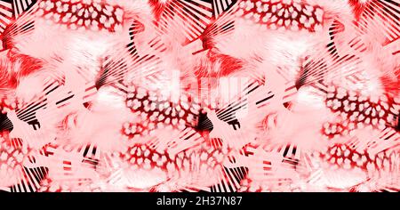 Nahtlose Mode-Druck-Muster, Kaleidoskop-Designs, Textil-Mode-Drucke, Stoff-Druck-Muster, bunte Muster Studie, Leopard, Zebra, Camouflage Stockfoto
