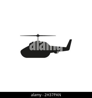 Helikopter-Icon-Design isoliert auf weißem Hintergrund Stock Vektor