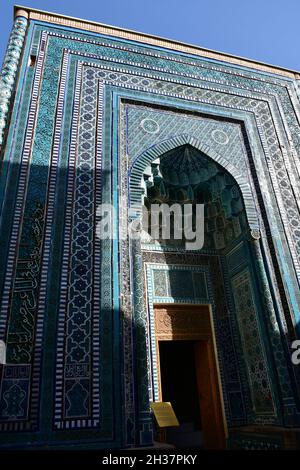 Kutlug Oko Mausoleum, Shah-i Zinda (Shohizinda) Gedenkkomplex, 11.-15. Jahrhundert, Nekropole, Samarkand, Usbekistan, Zentralasien Stockfoto
