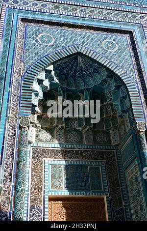 Kutlug Oko Mausoleum, Shah-i Zinda (Shohizinda) Gedenkkomplex, 11.-15. Jahrhundert, Nekropole, Samarkand, Usbekistan, Zentralasien Stockfoto