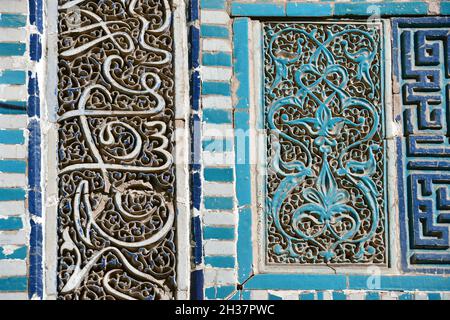Kutlug Oko Mausoleum, Shah-i Zinda (Shohizinda) Gedenkkomplex, 11.-15. Jahrhundert, Nekropole, Samarkand, Usbekistan, Zentralasien Stockfoto