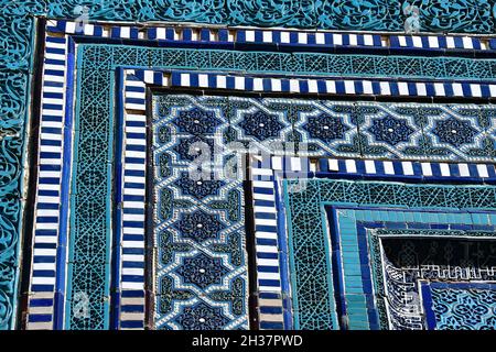 Kutlug Oko Mausoleum, Shah-i Zinda (Shohizinda) Gedenkkomplex, 11.-15. Jahrhundert, Nekropole, Samarkand, Usbekistan, Zentralasien Stockfoto