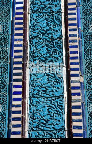 Kutlug Oko Mausoleum, Shah-i Zinda (Shohizinda) Gedenkkomplex, 11.-15. Jahrhundert, Nekropole, Samarkand, Usbekistan, Zentralasien Stockfoto