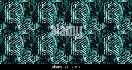 Nahtlose Mode-Druck-Muster, Kaleidoskop-Designs, Textil-Mode-Drucke, Stoff-Druck-Muster, bunte Muster Studie, Leopard, Zebra, Camouflage Stockfoto