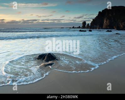 Dalmor Beach (Traigh Dhail Mhor) in der Nähe von Carloway, Isle of Lewis. Stockfoto