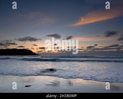 Dalmor Beach (Traigh Dhail Mhor) in der Nähe von Carloway, Isle of Lewis. Stockfoto