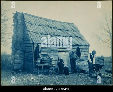 Frances Benjamin Johnston Vintage Fotografie - Old Time Cabin - 1899 - 1900 Stockfoto