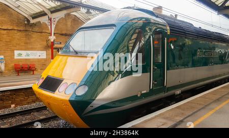 Rail Charter Services 'Staycation Express' HST in Skipton. Stockfoto