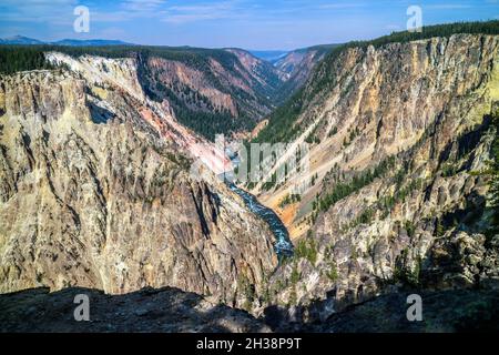 Der berühmte Grand Canyon im Yellowstone in Wyoming Stockfoto