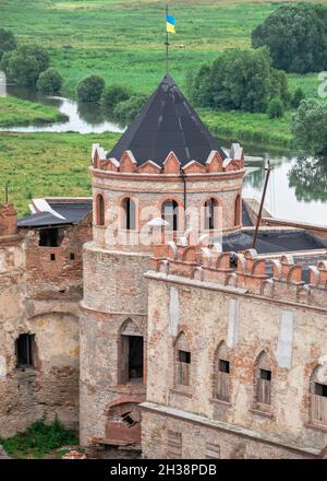 Turm in Medzhybish Festung, Ukraine Stockfoto