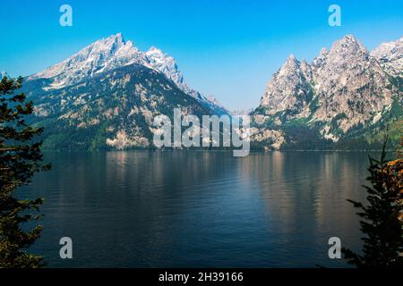 Jenny Lake wurde von Gletschern gebildet, Grand Teton National Park, Wyoming Stockfoto