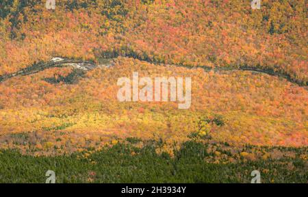 Blick auf den Nesowadnehunk Stream vom Doubletop Mountain, Baxter State Park, Maine Stockfoto