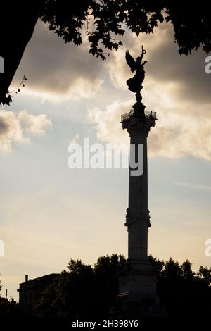 Statue des Place des Quinconces in Bordeaux Stockfoto