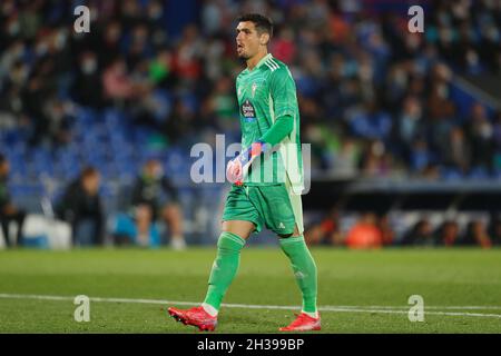 Getafe, Spanien. Oktober 2021. Matias Dituro (Celta) Fußball/Fußball: Spanisches 'La Liga Santander'-Spiel zwischen Getafe CF 0-3 RC Celta de Vigo im Coliseum Alfonso Perez in Getafe, Spanien. Quelle: Mutsu Kawamori/AFLO/Alamy Live News Stockfoto