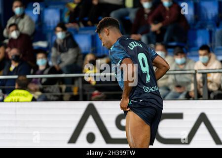 Villarreal, Spanien. Oktober 2021. Anthony Lozano von Cadiz CF in Aktion während der spanischen La Liga, Fußballspiel zwischen Villarreal CF und Cadiz CF im Estadio de la Ceramica. (Endergebnis; Villarreal CF 3:3 Cádiz CF) Credit: SOPA Images Limited/Alamy Live News Stockfoto