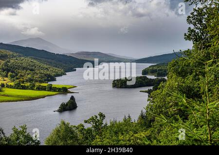 Queen's Blick über Loch Tummel, Schottland, Großbritannien Stockfoto