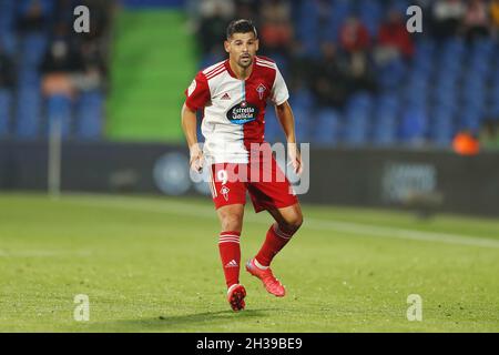 Getafe, Spanien. Oktober 2021. Nolito (Celta) Fußball/Fußball: Spanisches 'La Liga Santander'-Spiel zwischen Getafe CF 0-3 RC Celta de Vigo im Coliseum Alfonso Perez in Getafe, Spanien. Quelle: Mutsu Kawamori/AFLO/Alamy Live News Stockfoto