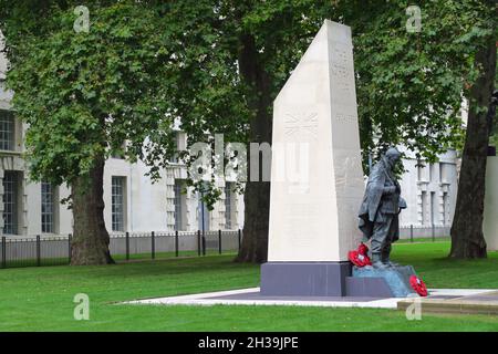 Koreanisches Kriegsdenkmal in Whitehall Gardens am nördlichen Ufer der Themse in London Stockfoto