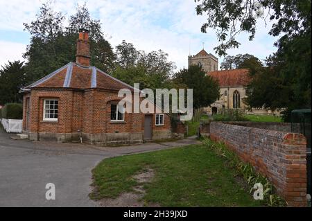 Das toll House, das sich außerhalb des Eingangs zur Abtei in der südlichen Stadt Dorchester auf der Themse in Oxfordshire befindet. Stockfoto