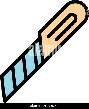 Symbol für den Home-Cutter. Kontur Home Cutter Vektor Symbol Farbe flach isoliert Stock Vektor