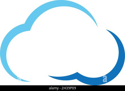 Cloud-Technologie-Logo-Vektor-Template-design Stock Vektor