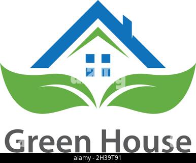 Vektorvorlage für das Green House-Logo Stock Vektor