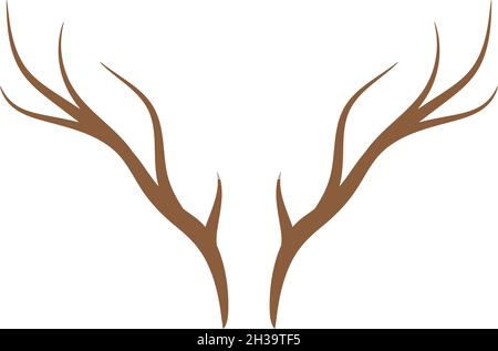 Deer Antler Abbildung: Logo vektor Vorlage Stock Vektor