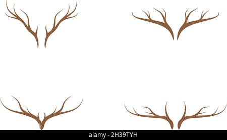 Deer Antler Abbildung: Logo vektor Vorlage Stock Vektor