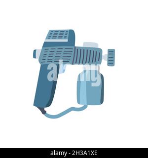 Spritzpistole isoliert auf einem weißen Hintergrund flache Illustration Design-Vektor Stock Vektor