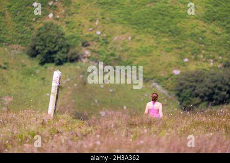 Ronan's Way Wanderwege in den Glen's of Antrim an der Antrim Coast neben Cushendun, Nordirland. Stockfoto